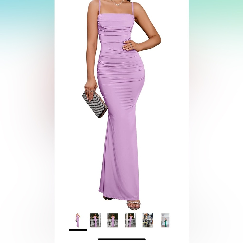 Light Purple Corset Maxi Dress